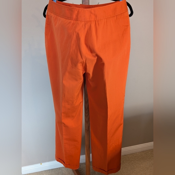 Burberry Orange Straight-Leg Pants - Picture 2 of 13